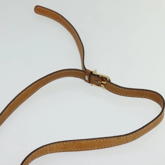 CELINE Shoulder Bag Leather Khaki Gold Auth BA2573 - Picture 9 of 16